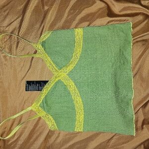 Y2K -Style Lettuce Lace Trim Tanktop